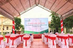 Tổ chức sự kiện - Lễ Khởi Công Xây Dựng CN Ngân Hàng Tmcp Ngoại Thương Kon Tum Tại Bùng Binh Cầu Đăkbla