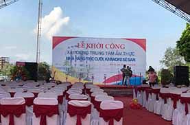 Tổ chức sự kiện - Lễ động thổ trung tâm ẩm thực nhà hàng tiệc cưới Sêsan