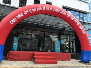 Tổ chức sự kiện - Chào Mừng Đại Biểu Về Dự Lễ Khánh Thành Tòa Nhà Viettel Kon Tum